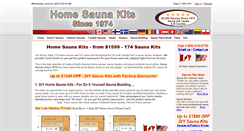 Desktop Screenshot of homesaunakits-since1974.com